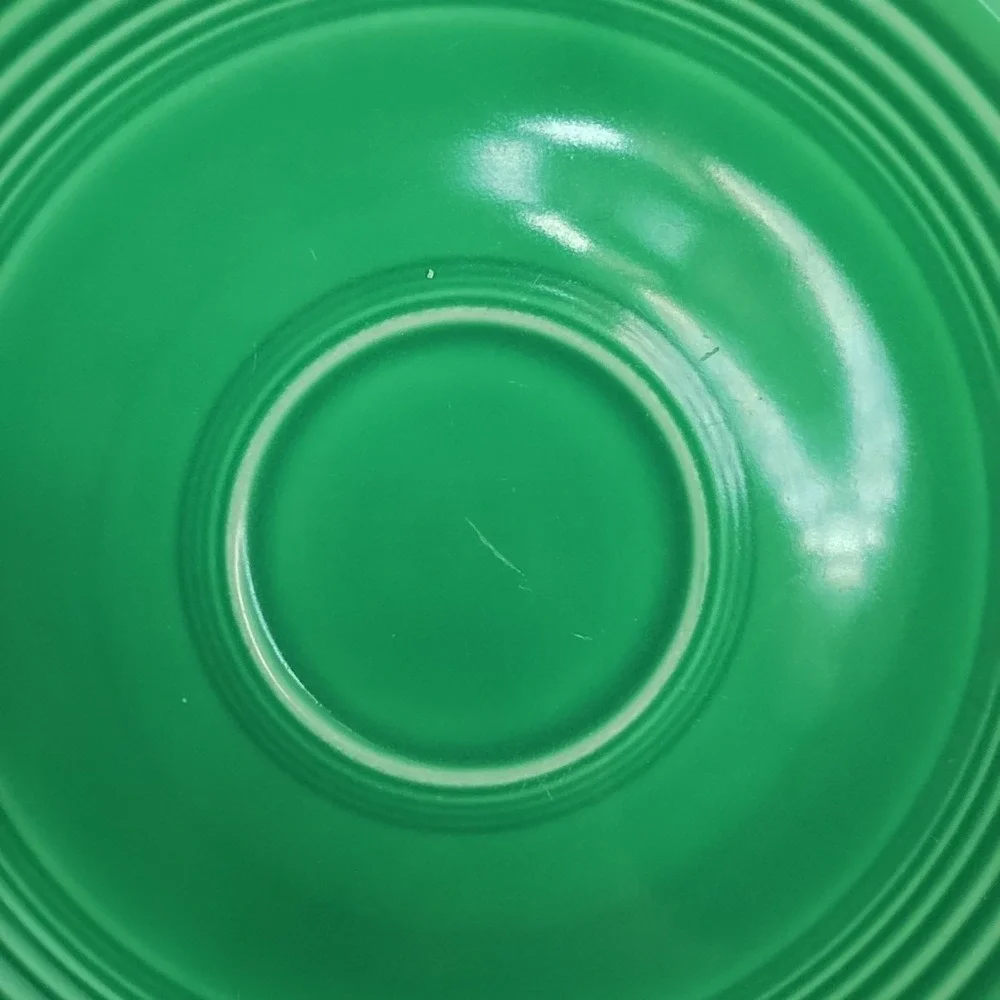 Vintage Pre 1972 Fiesta Light Green Chartreuse Saucers Lot of 2 Fiestaware VG